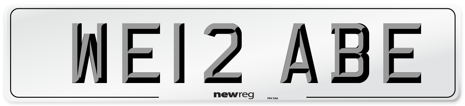 WE12 ABE Number Plate from New Reg